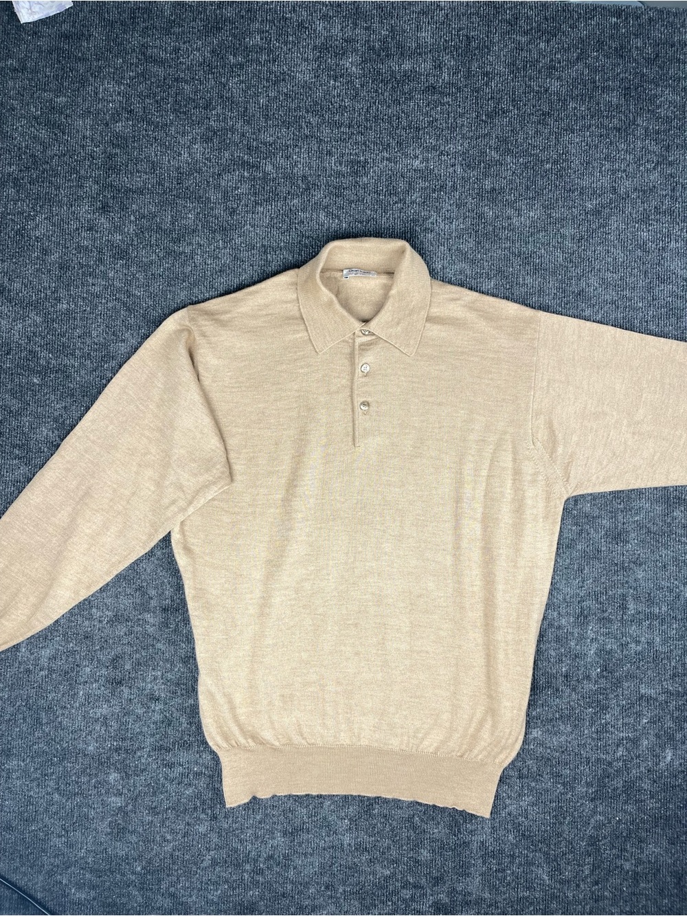 Gran Sasso Beige Polo Knit Sweater